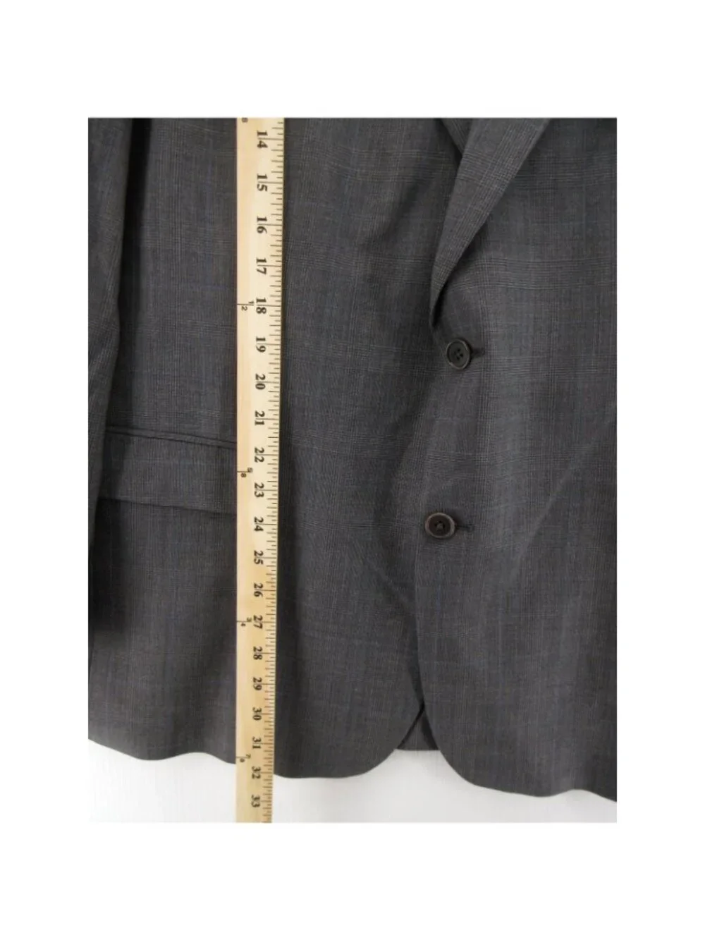Brooks Brothers Suit 46 Wool Blend Glen Plaid Stretch Classic 346 38X27